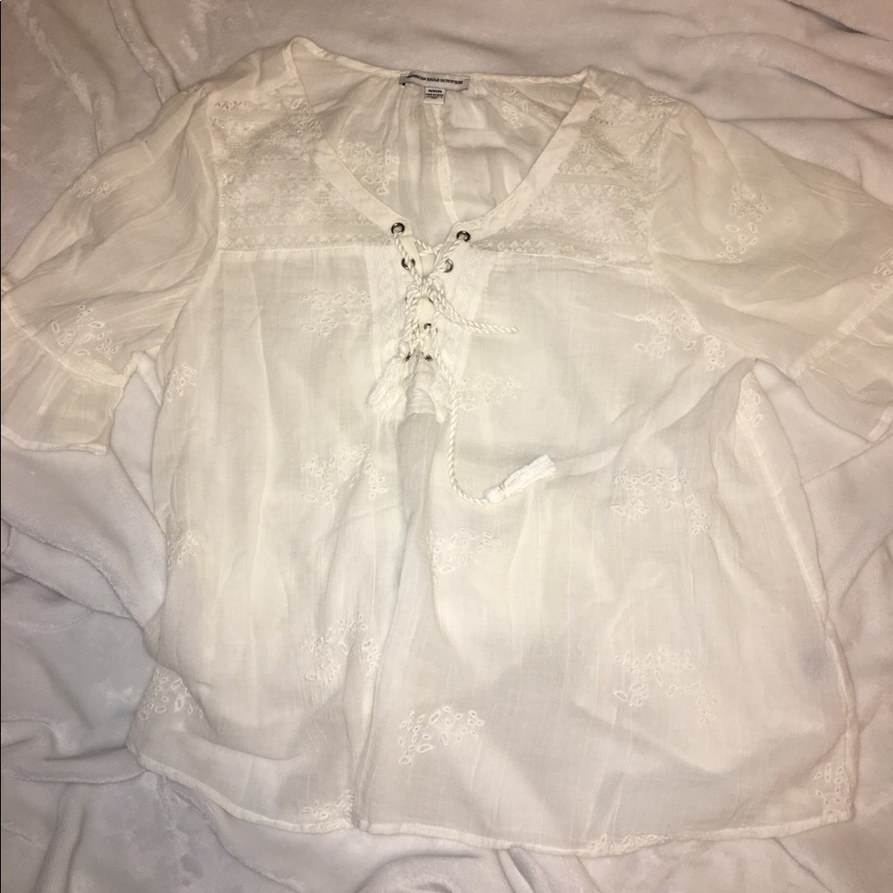 Bohemian style, lace up top from American Eagle. M